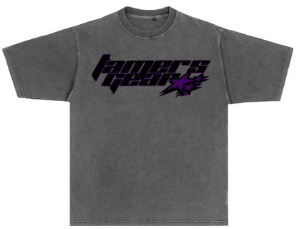 T-SHIRT TAMERS GEAR  Purple Washed